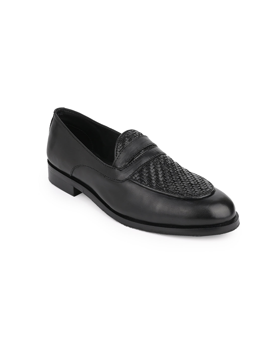 Loafer Bottega Black Shoes Bottega Veneta Black Intrecciato