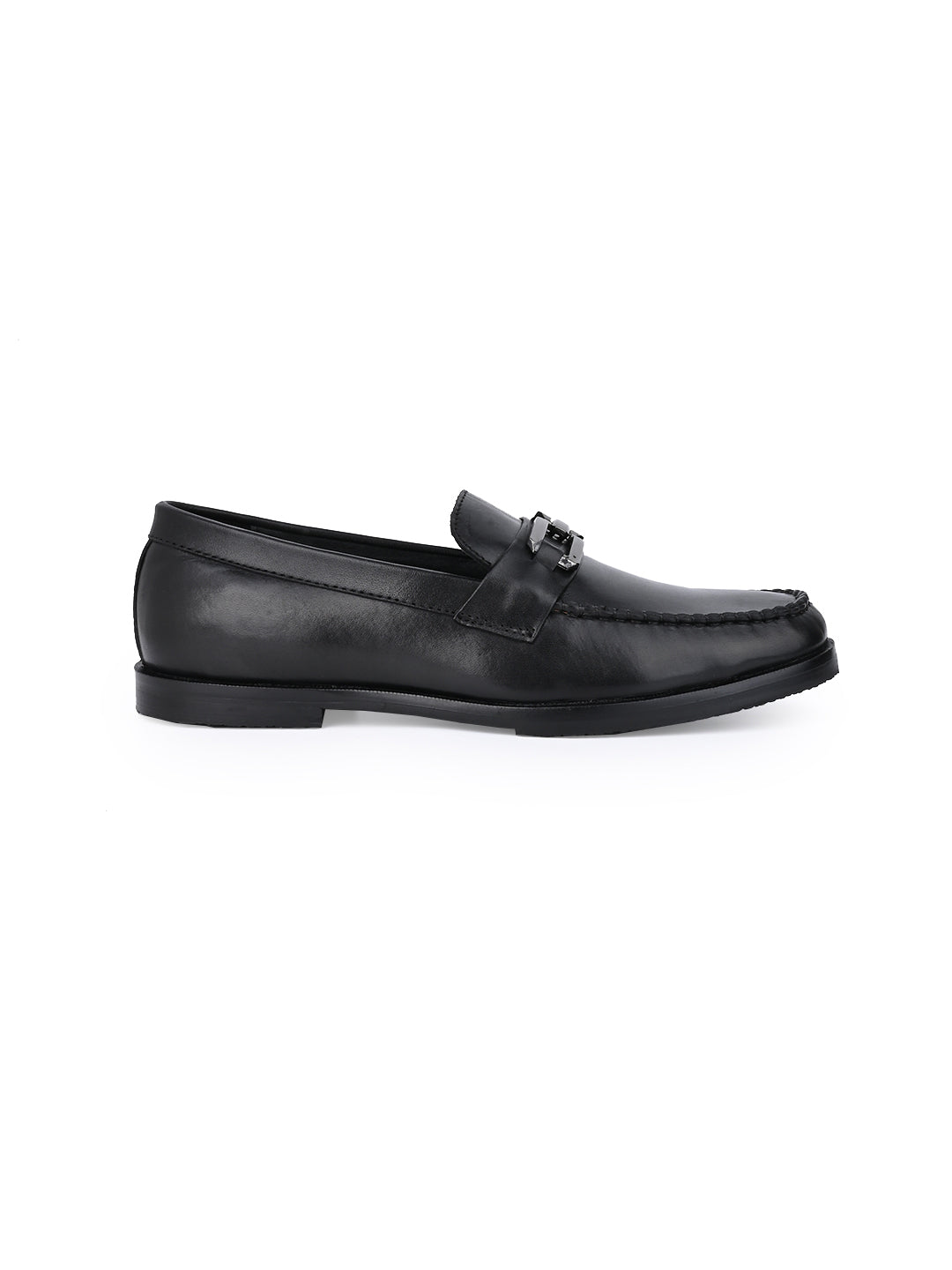 Men, Men Footwear, Black Loafers