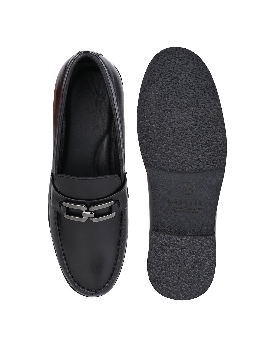 Men, Men Footwear, Black Loafers