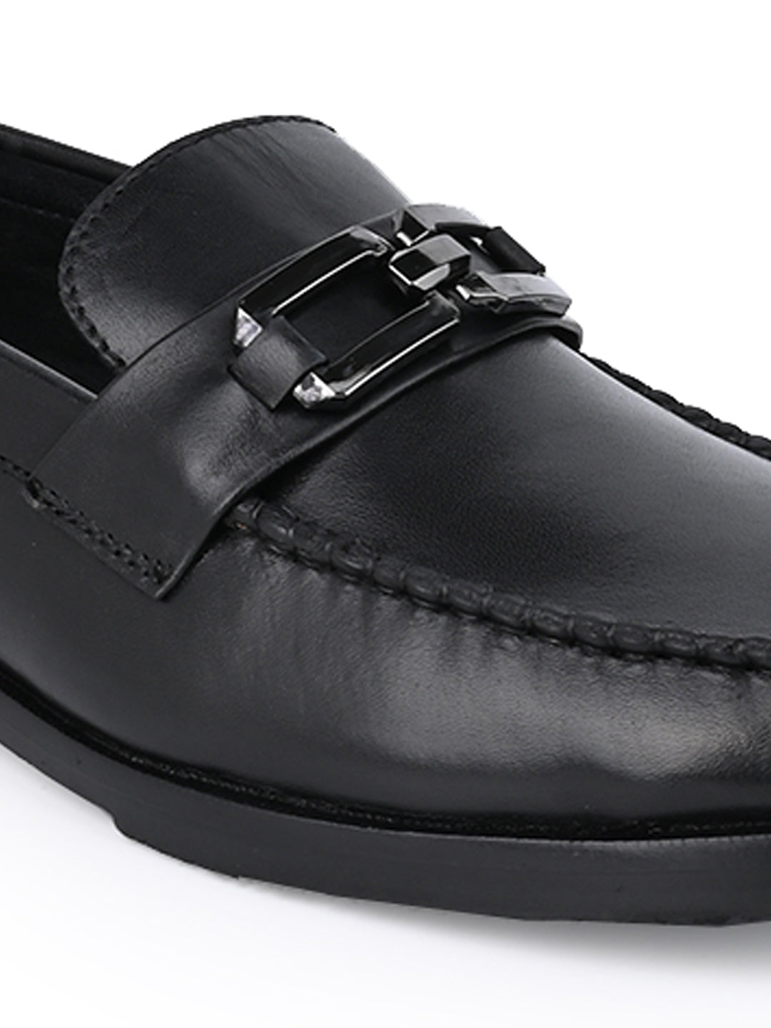 Men, Men Footwear, Black Loafers
