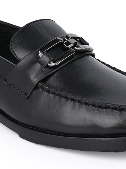Men, Men Footwear, Black Loafers