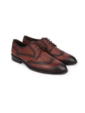 Men Brown Textured Brogue Formal shoes
