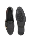 Men, Men Footwear, Black Monk Shoes