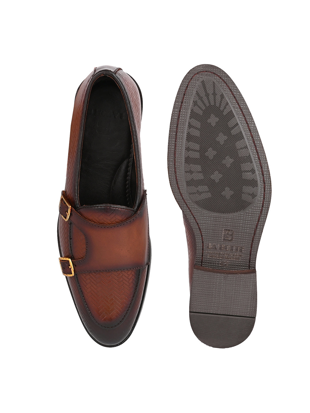 Men, Men Footwear, Brown Monk Shoes