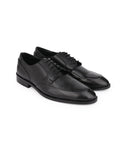 Men Black Solid Derby Formal Shoes