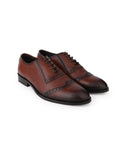 Men Brown Textured Brogue Oxford Formal Shoes
