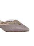 Women Champagne Embellished Mules