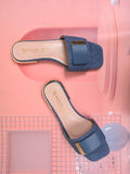 Women, Women Footwear, Blue Open Toe Flats