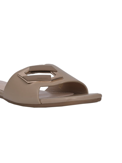 Women, Women Footwear, Khaki Open Toe Flats