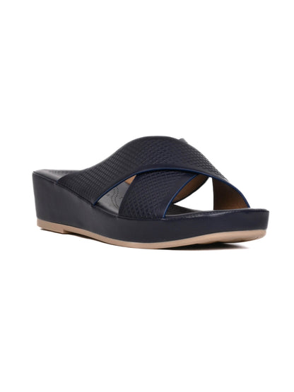 Women, Women Footwear, Navy Blue Sandals