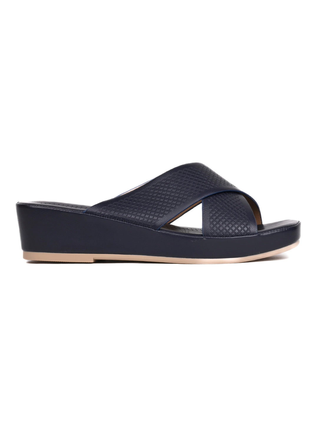 Women, Women Footwear, Navy Blue Sandals
