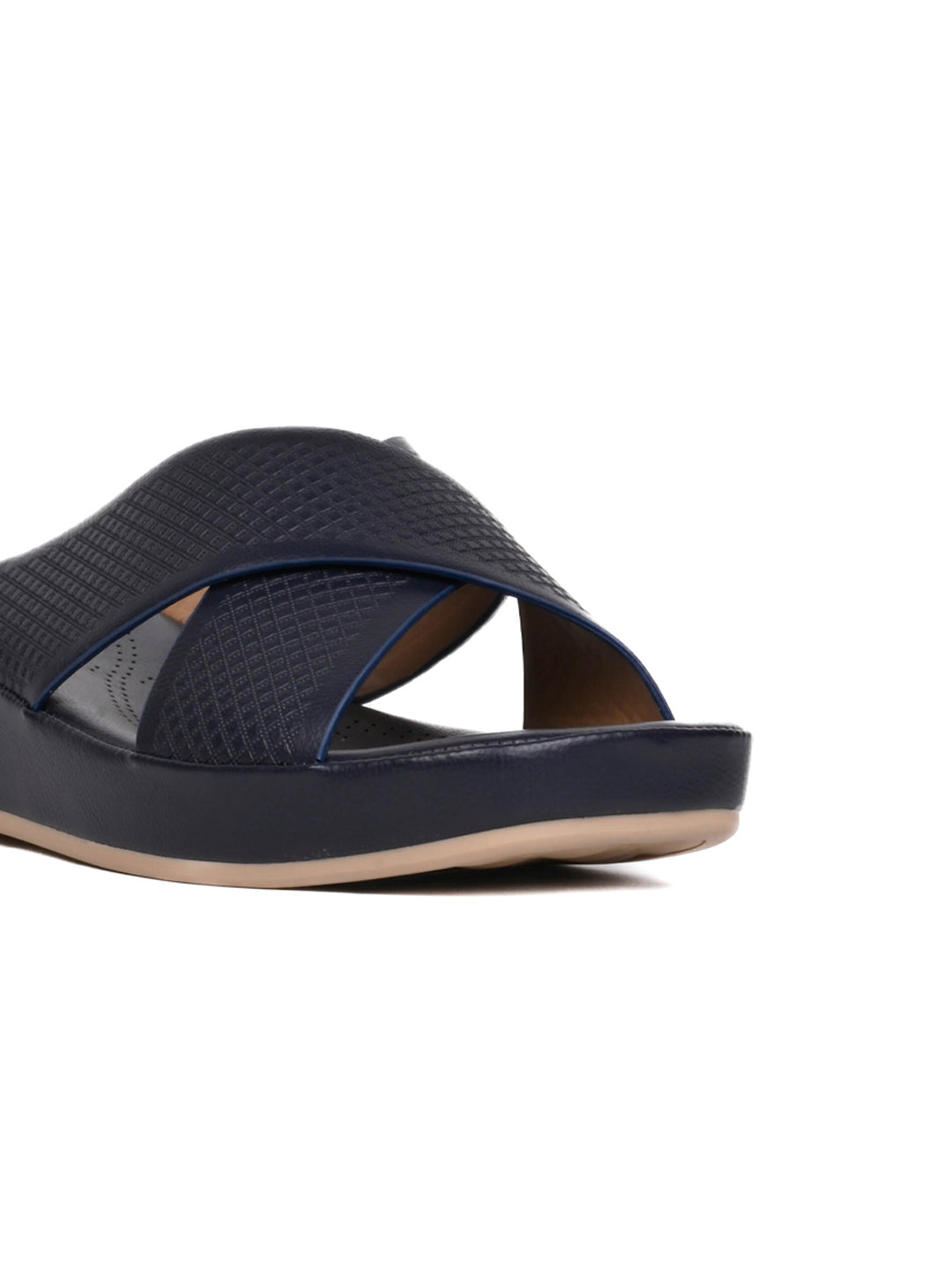 Women, Women Footwear, Navy Blue Sandals