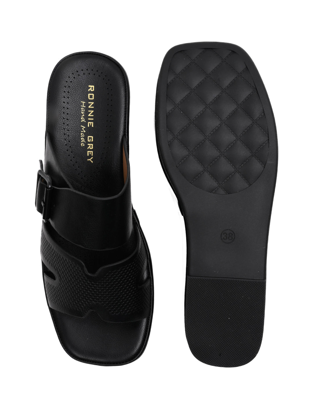 Women, Women Footwear, Black Sandals