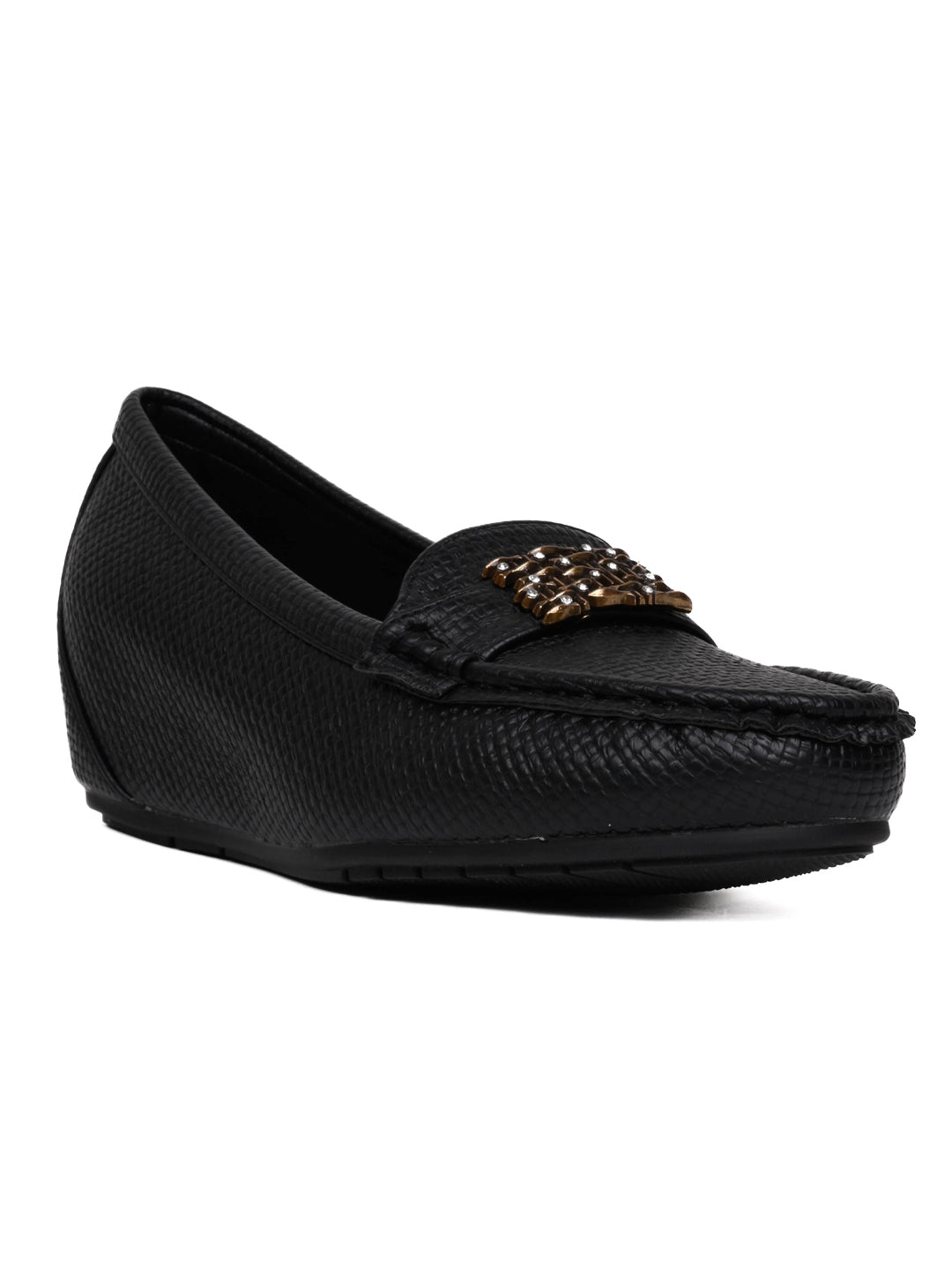 Women, Women Footwear, Black Loafers