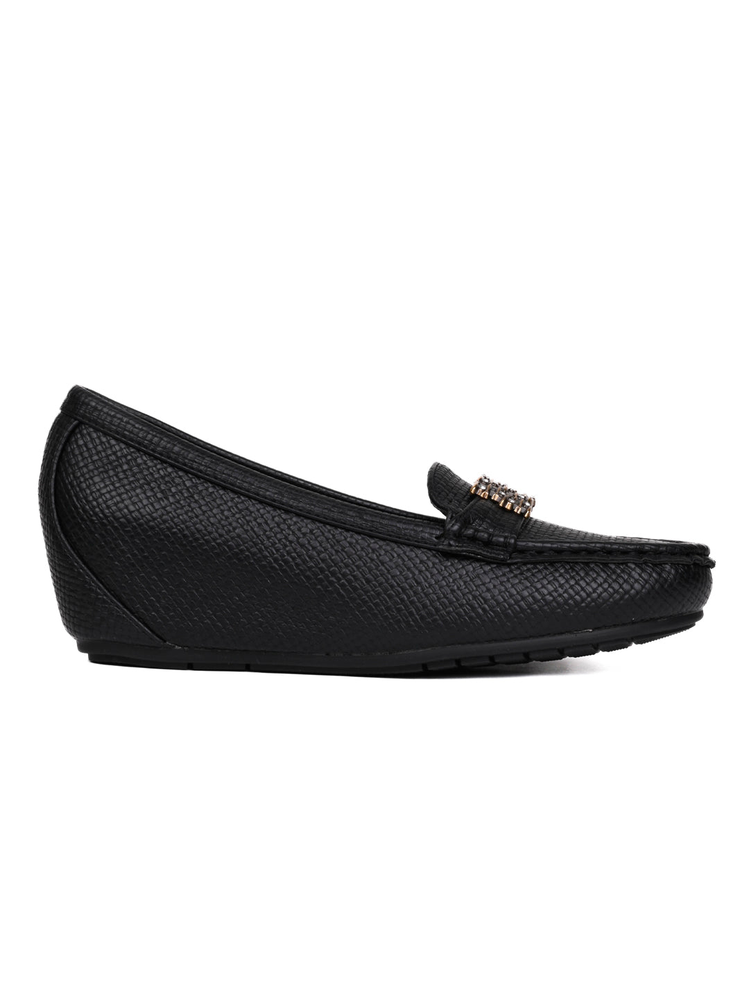 Women, Women Footwear, Black Loafers