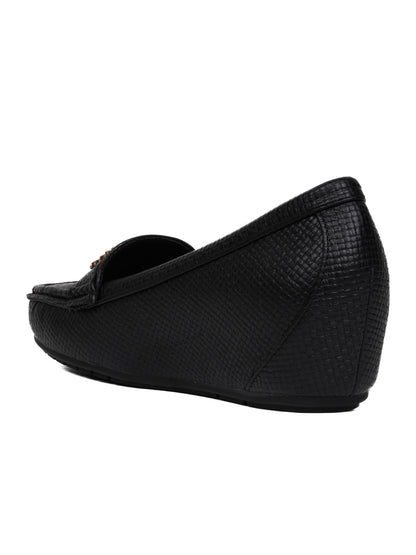 Women, Women Footwear, Black Loafers