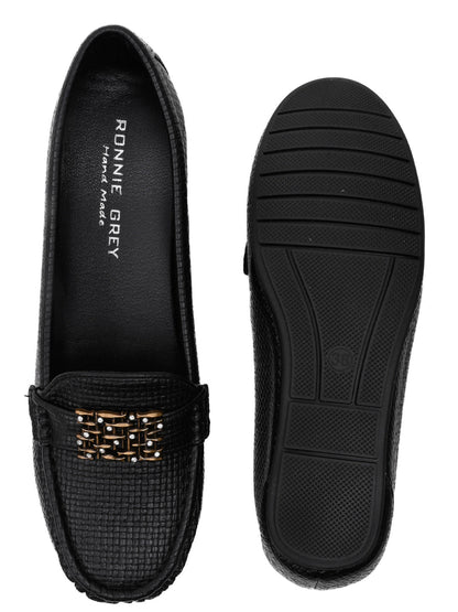 Women, Women Footwear, Black Loafers