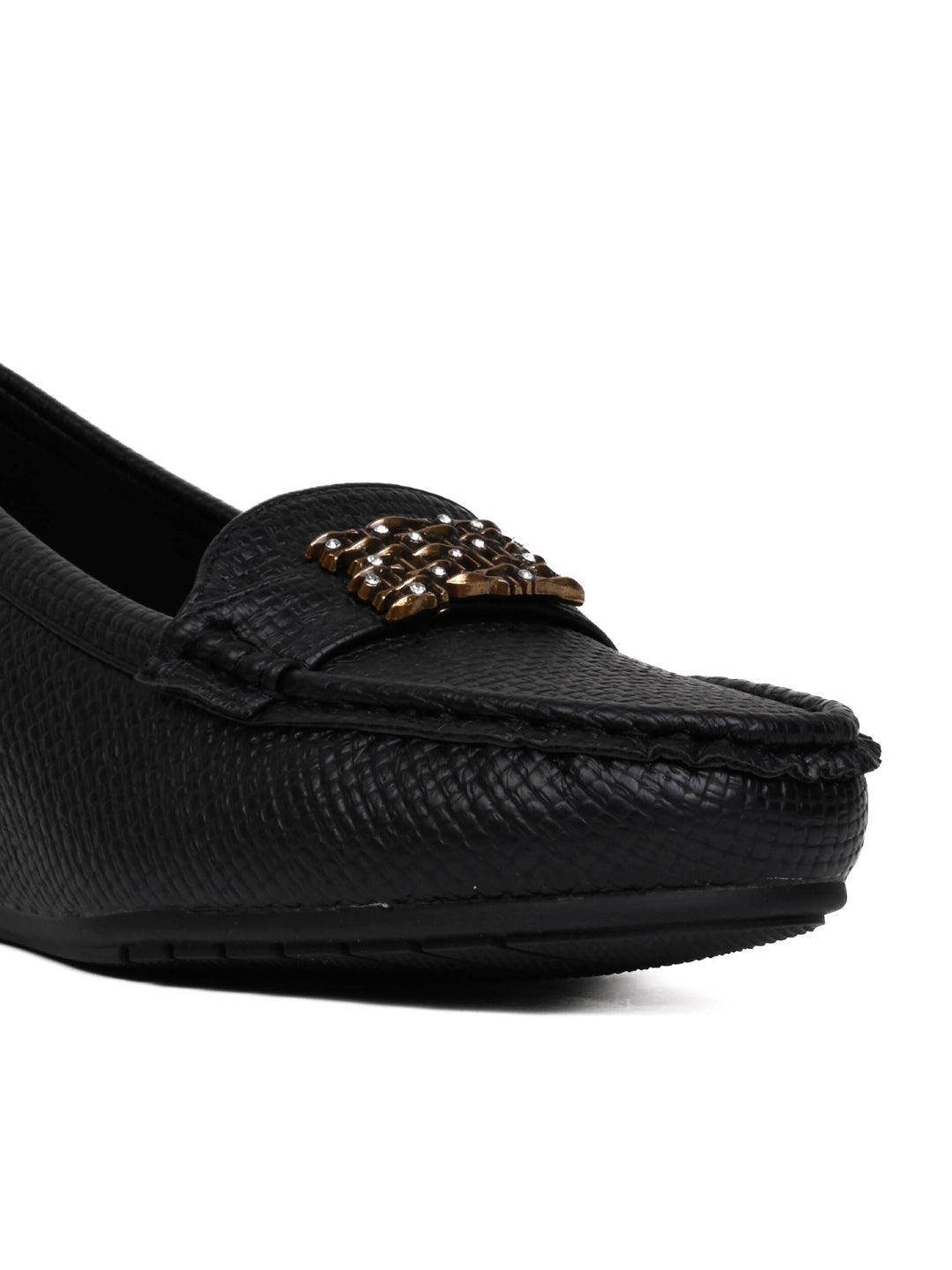 Women, Women Footwear, Black Loafers