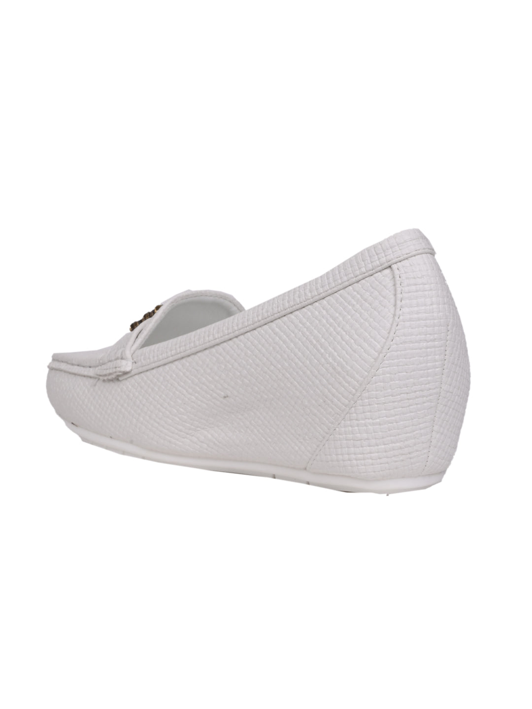 Women, Women Footwear, White Loafers