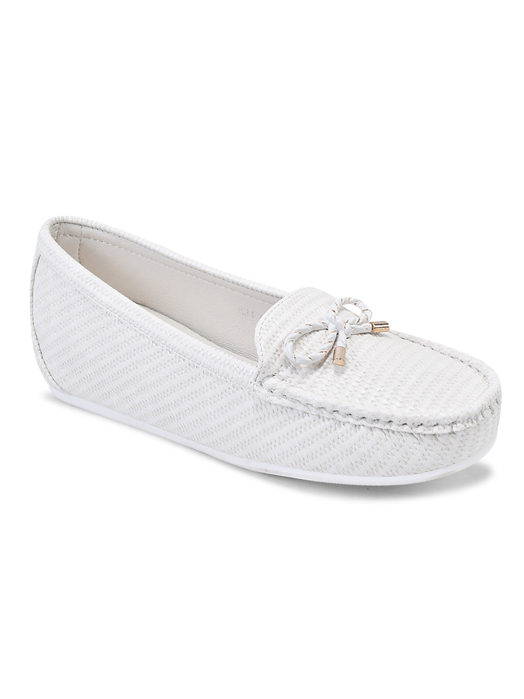 Women, Women Footwear, White Loafers