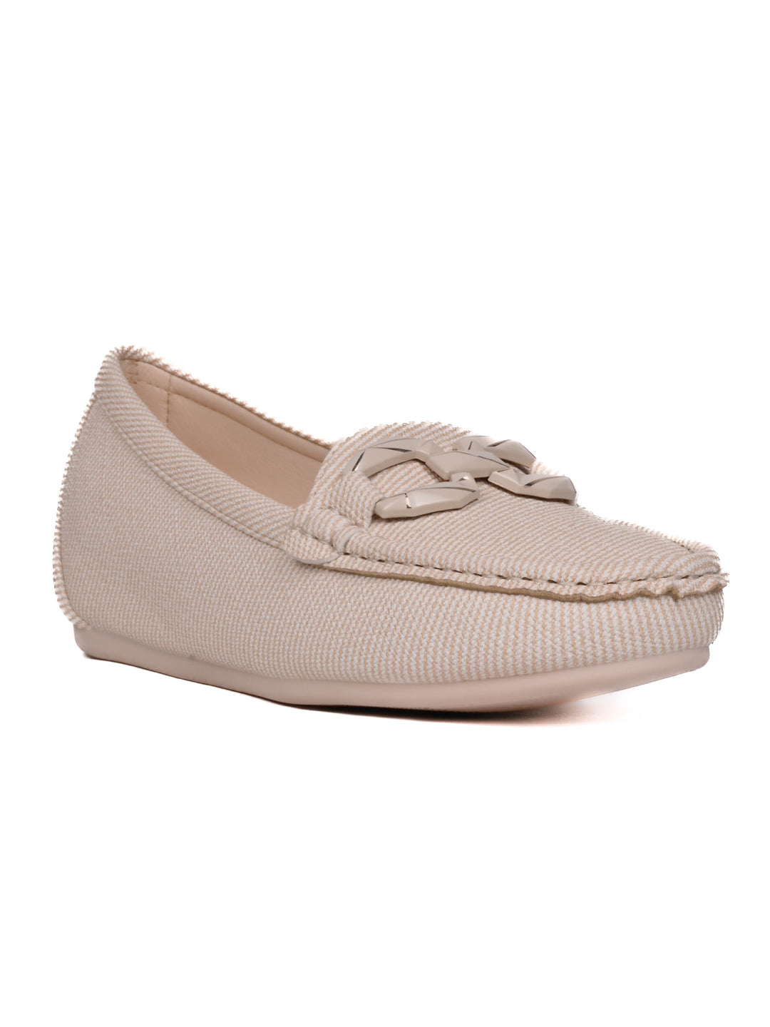 Women, Women Footwear, Beige Loafers