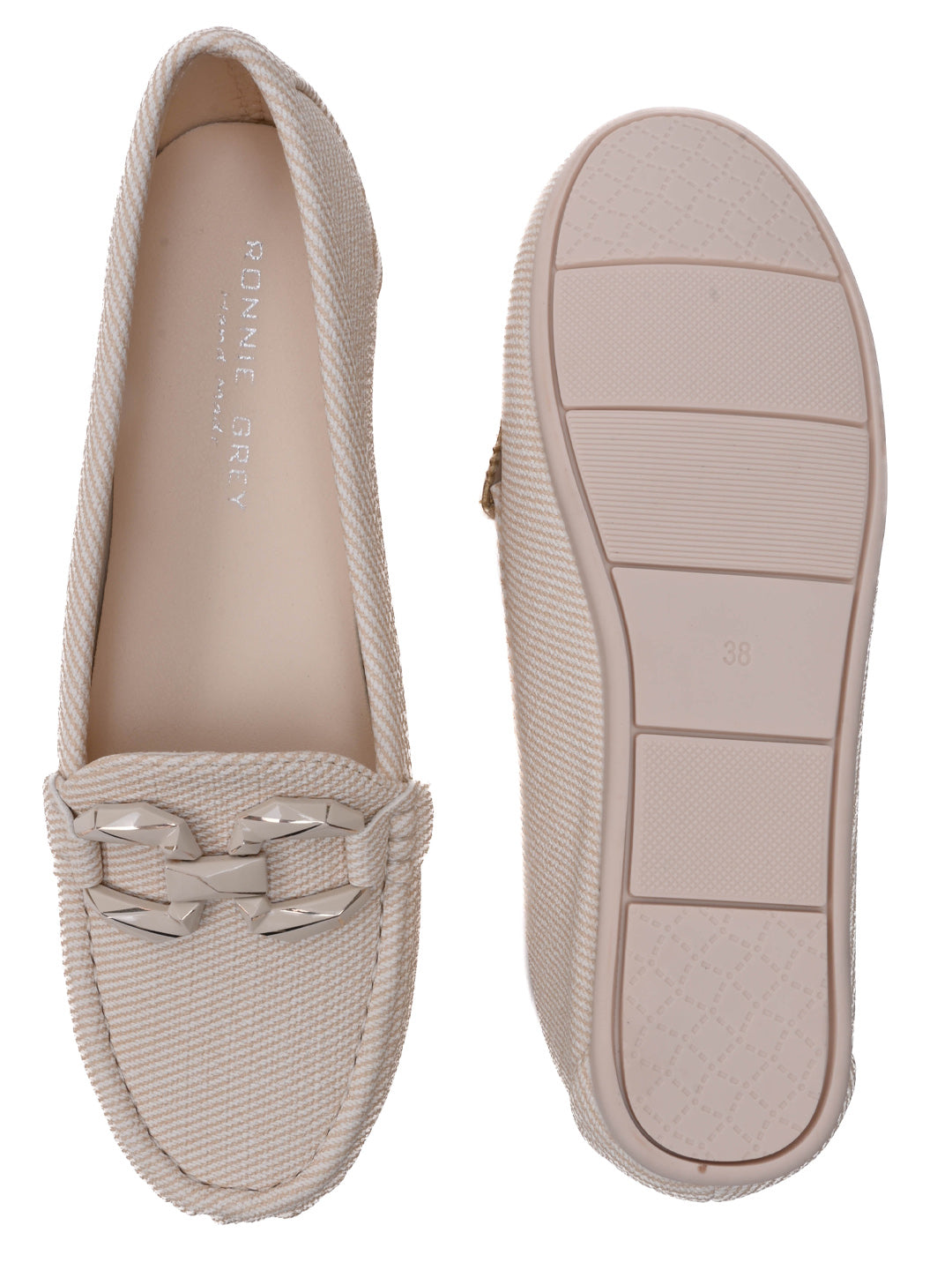 Women, Women Footwear, Beige Loafers