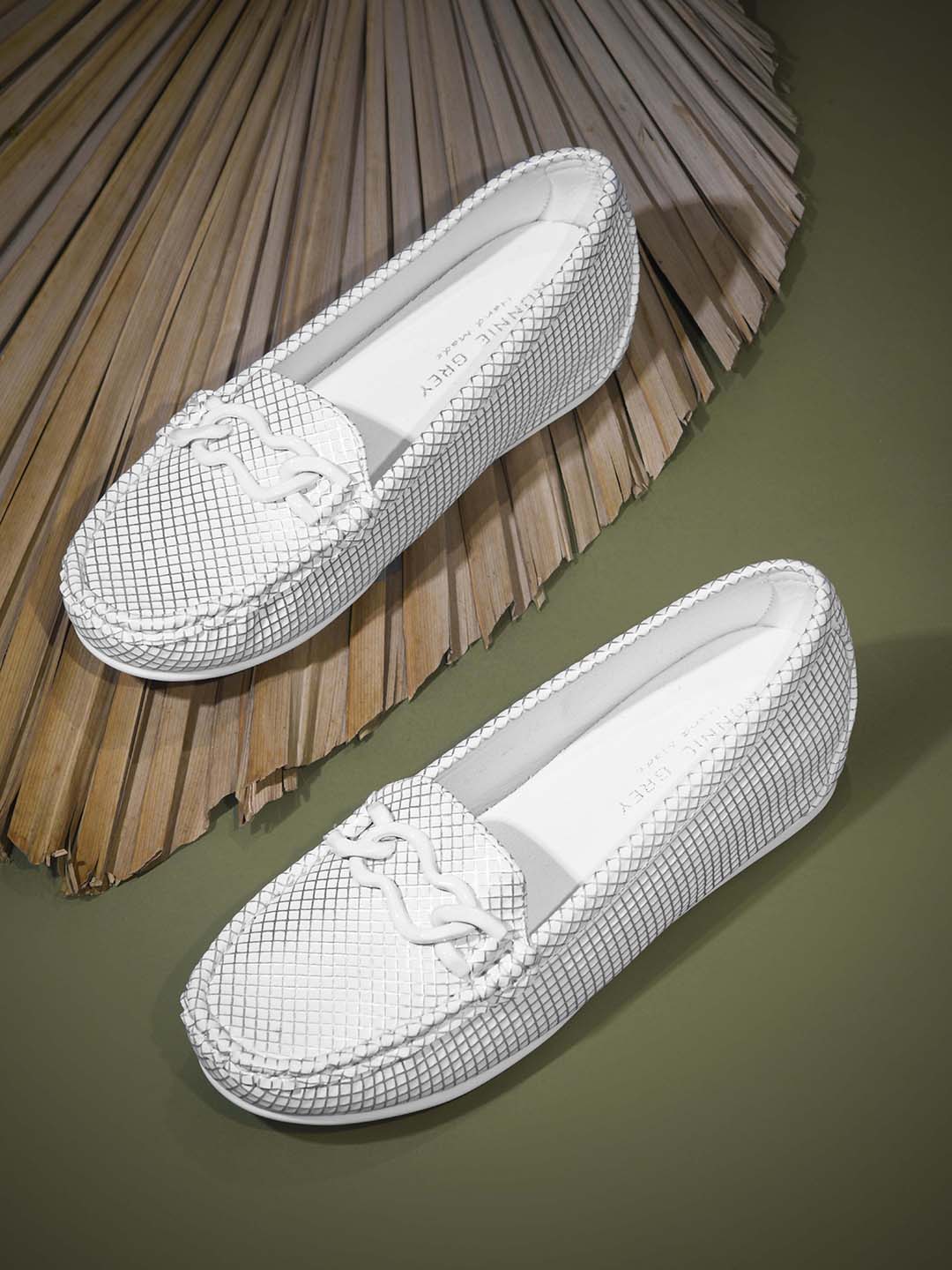 Women, Women Footwear, White Loafers