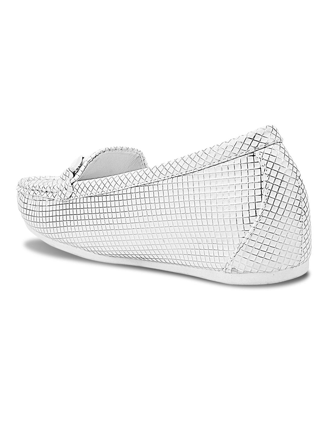 Women, Women Footwear, White Loafers