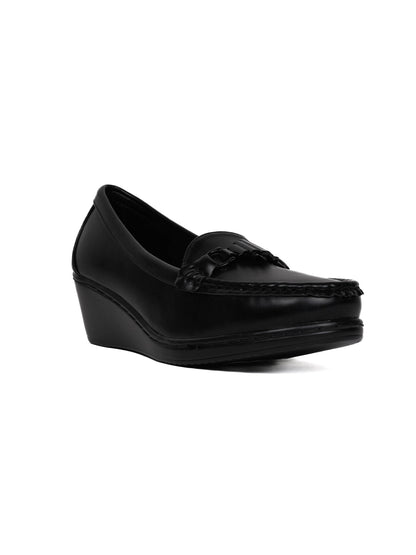 Women, Women Footwear, Black Loafers