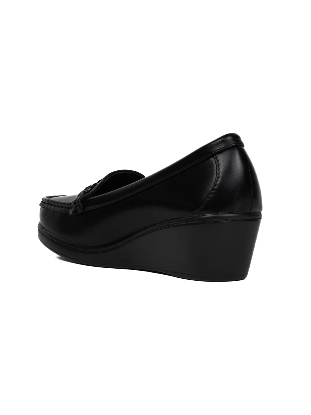 Women, Women Footwear, Black Loafers