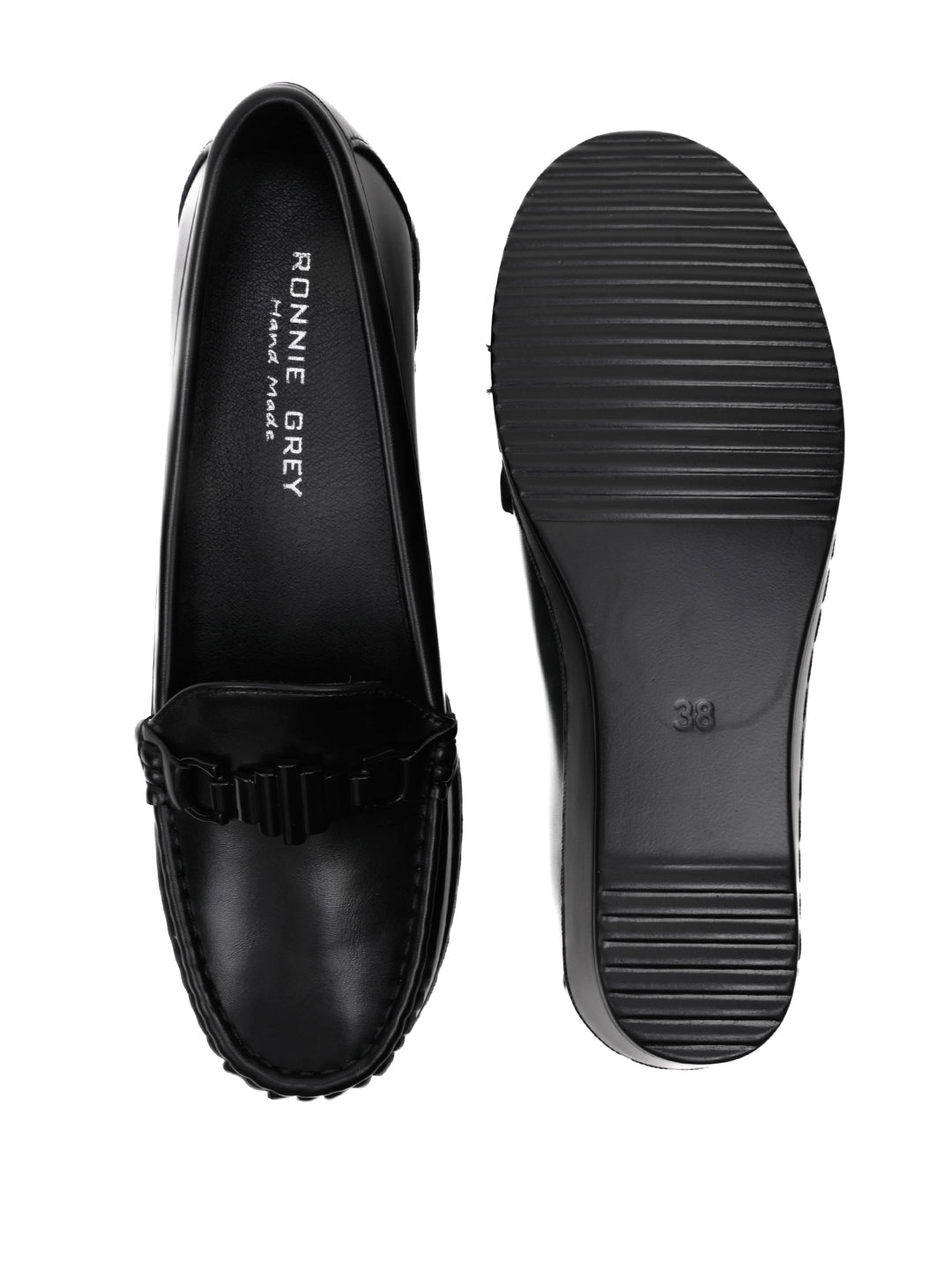 Women, Women Footwear, Black Loafers