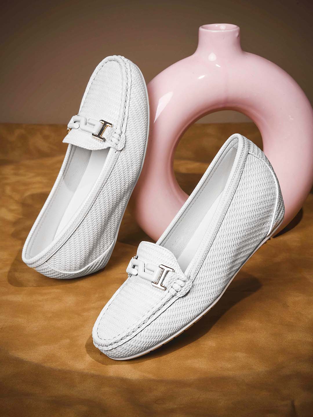 Women, Women Footwear, Off White Loafers