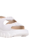 Women White Solid Backstrap Sandals