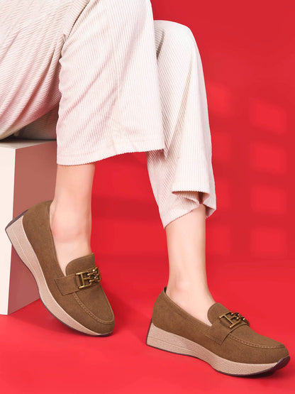 Women, Women Footwear, Camel Loafers