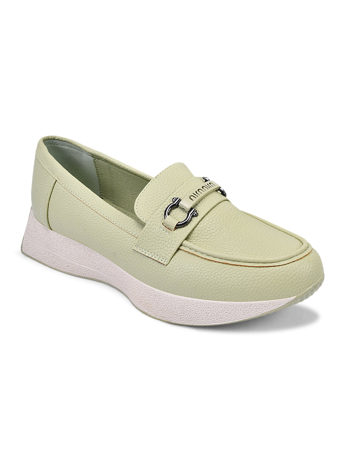 Women, Women Footwear, Green Loafers