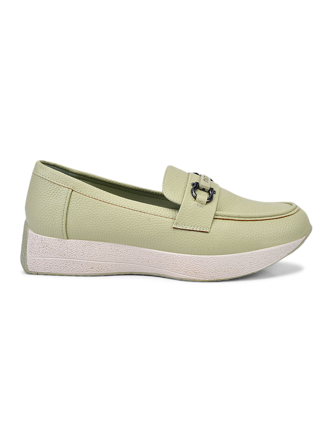Women, Women Footwear, Green Loafers