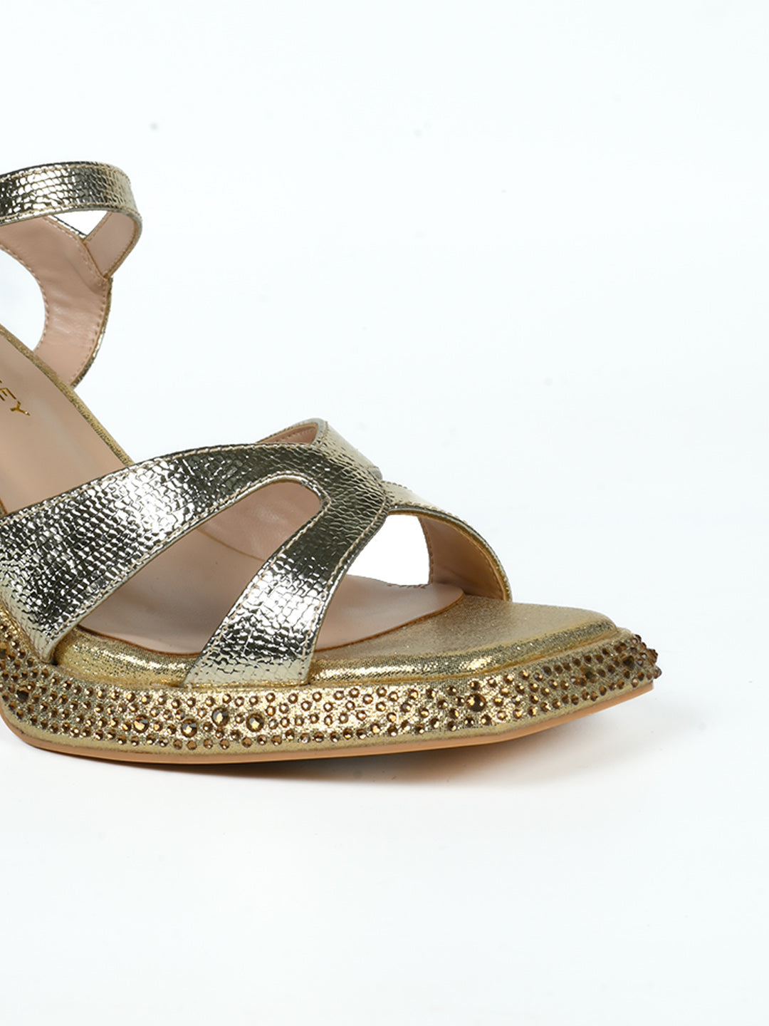 Women, Women Footwear, Gold Sandals