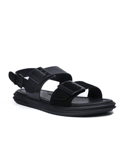 Men, Men Footwear, Black Sandals