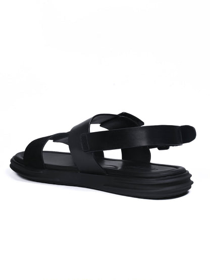 Men, Men Footwear, Black Sandals