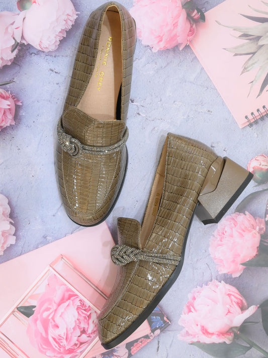 Women, Women Footwear, Khaki Loafers