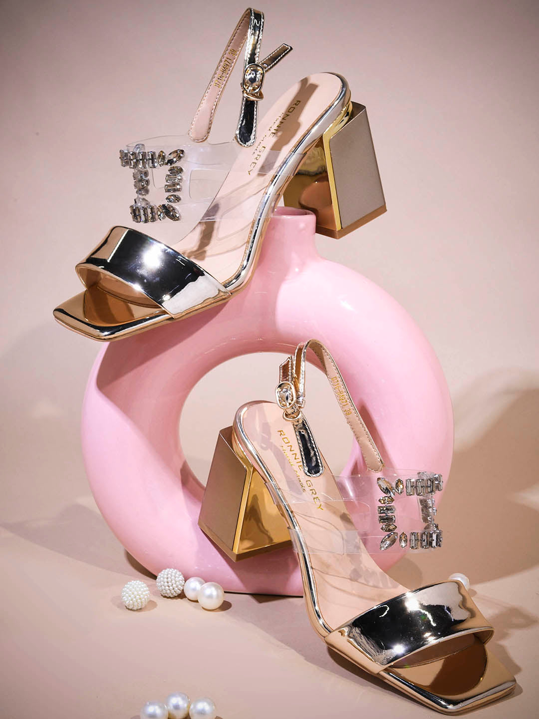 Women, Women Footwear, Gold Sandals