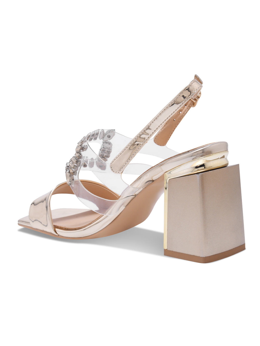 Women, Women Footwear, Gold Sandals