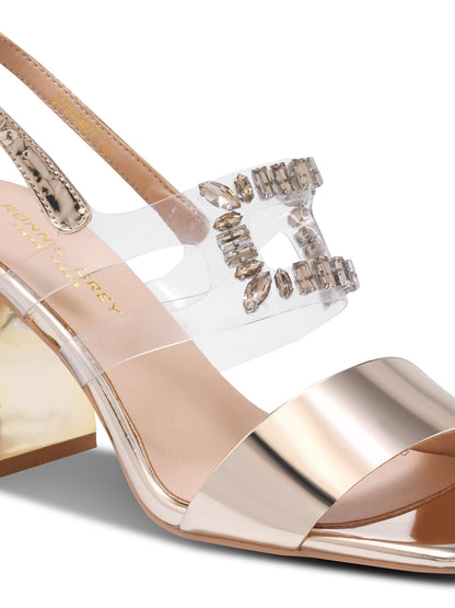 Women, Women Footwear, Gold Sandals