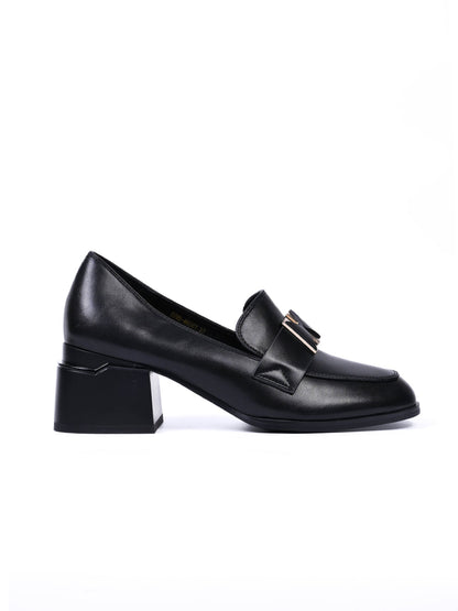 Women, Women Footwear, Black Loafers