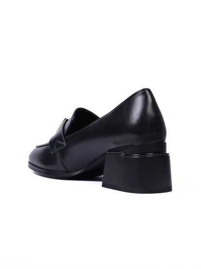 Women, Women Footwear, Black Loafers