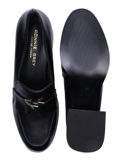 Women, Women Footwear, Black Loafers