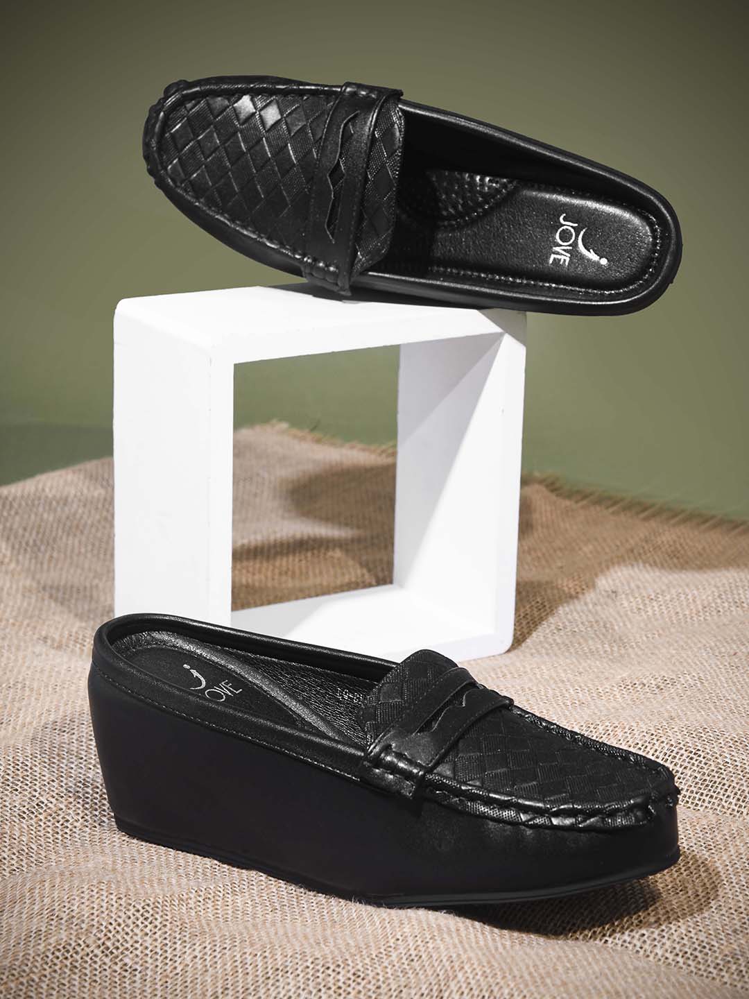 Women, Women Footwear, Black Loafers