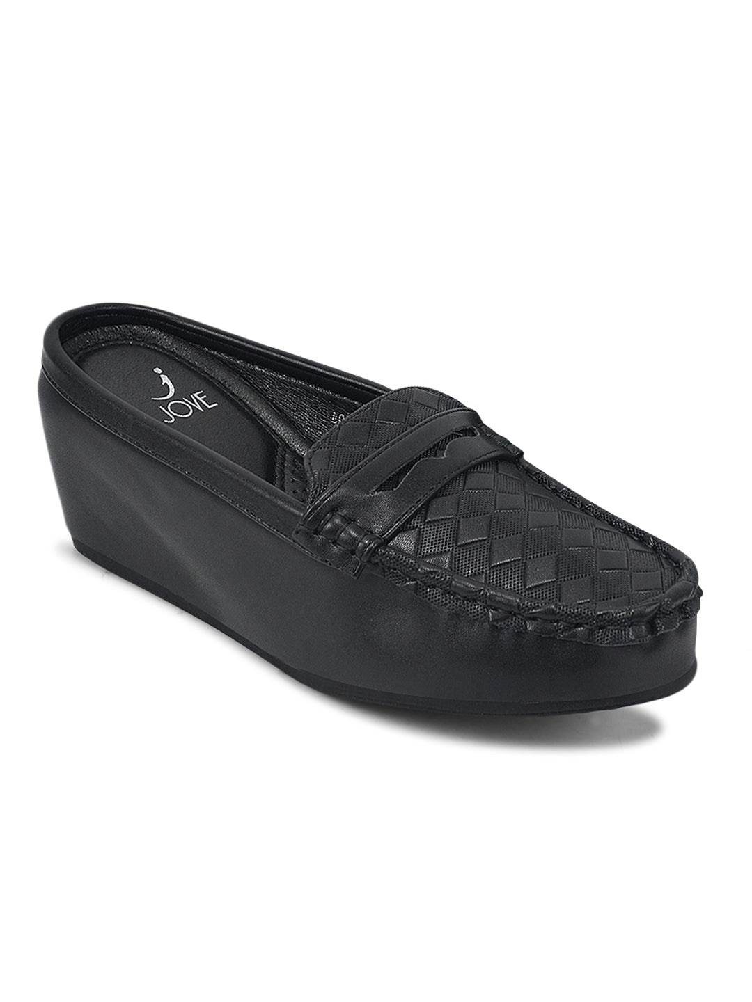 Women, Women Footwear, Black Loafers