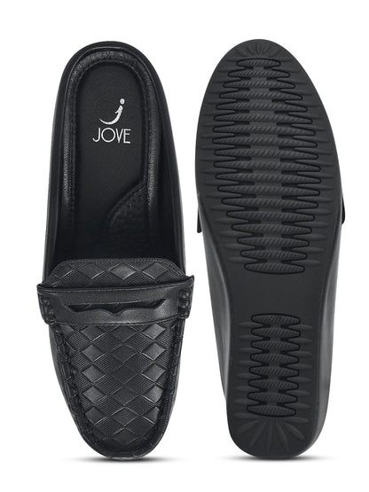 Women, Women Footwear, Black Loafers