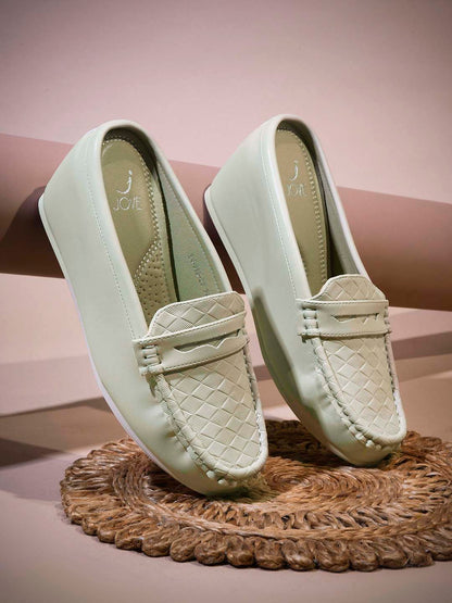 Women, Women Footwear, Green Loafers